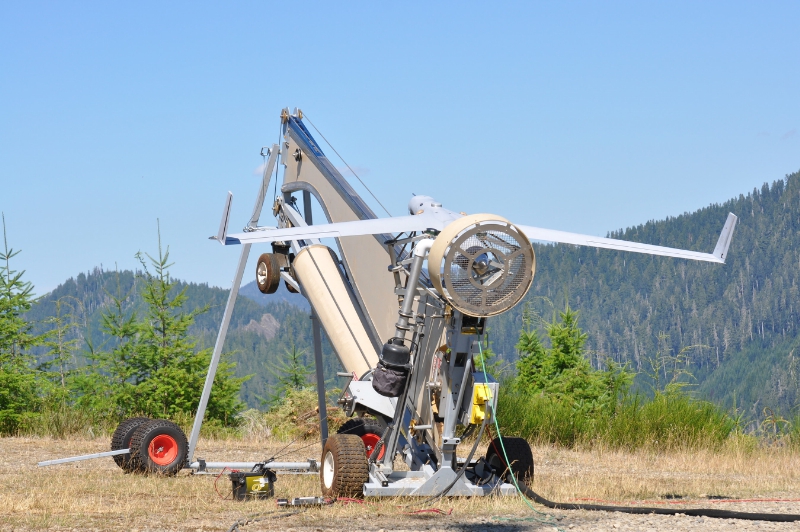 Insitu ScanEagle prepares to launch over the Paradise Fire in Olympic National Park in Washington (PRNewsFoto/Insitu)