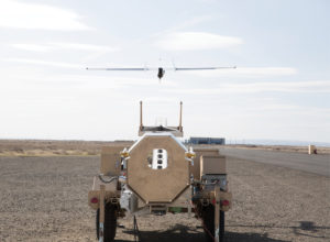 The new ScanEagle3 takes off during a test.