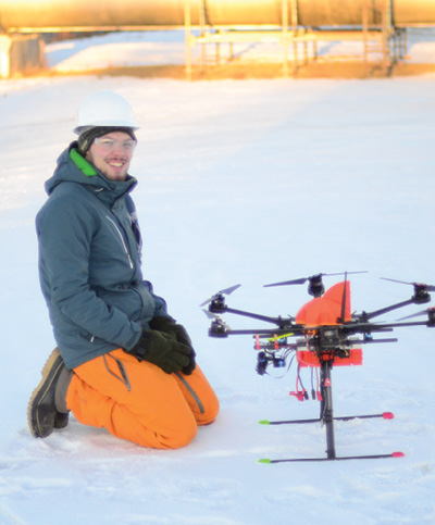 Drone worker in Alaska
