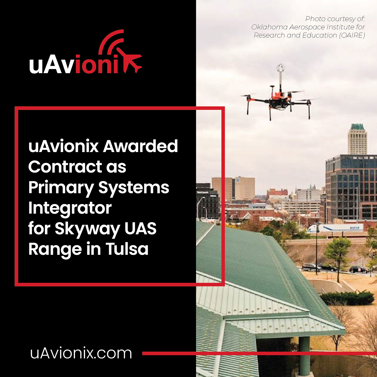 uAvionix to Lead Integration for Skyway UAS Range in Tulsa