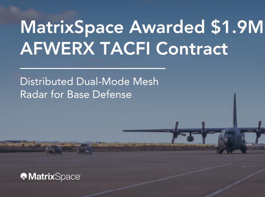 MatrixSpace Awarded $1.9M AFWERX Contract